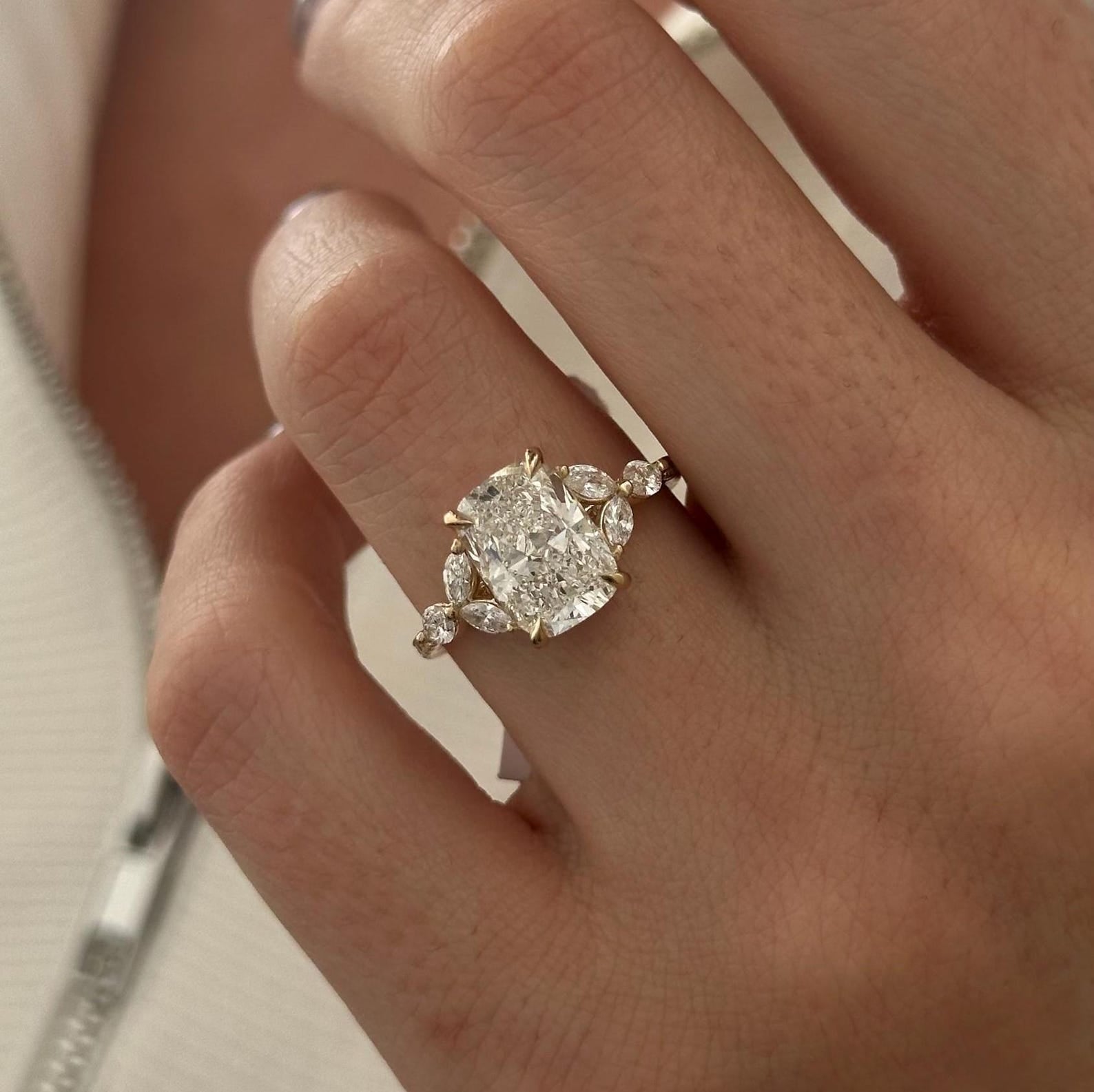 2 CT Round Halo & Pave Lab Grown Diamond Engagement Ring