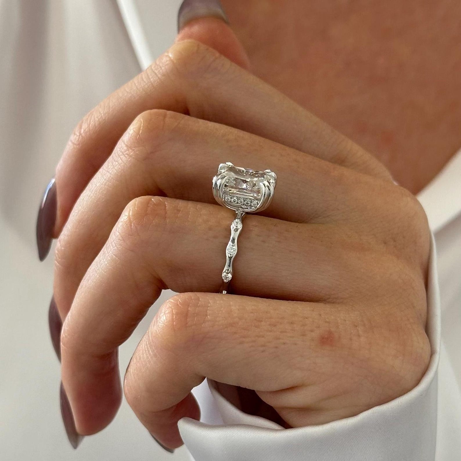 2 CT Round Halo & Pave Lab Grown Diamond Engagement Ring