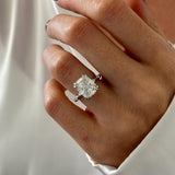 2 CT Round Halo & Pave Lab Grown Diamond Engagement Ring