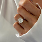 2 CT Round Halo & Pave Lab Grown Diamond Engagement Ring
