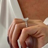 2 CT Round Halo & Pave Lab Grown Diamond Engagement Ring
