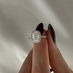 2 CT Round Halo & Pave Lab Grown Diamond Engagement Ring