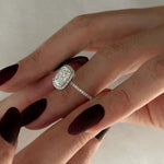 2 CT Round Halo & Pave Lab Grown Diamond Engagement Ring