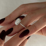2 CT Round Halo & Pave Lab Grown Diamond Engagement Ring