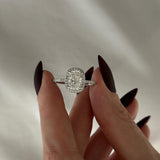 2 CT Round Halo & Pave Lab Grown Diamond Engagement Ring