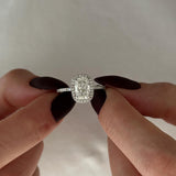 2 CT Round Halo & Pave Lab Grown Diamond Engagement Ring