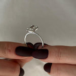 2 CT Round Halo & Pave Lab Grown Diamond Engagement Ring