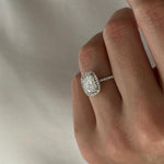 2 CT Round Halo & Pave Lab Grown Diamond Engagement Ring
