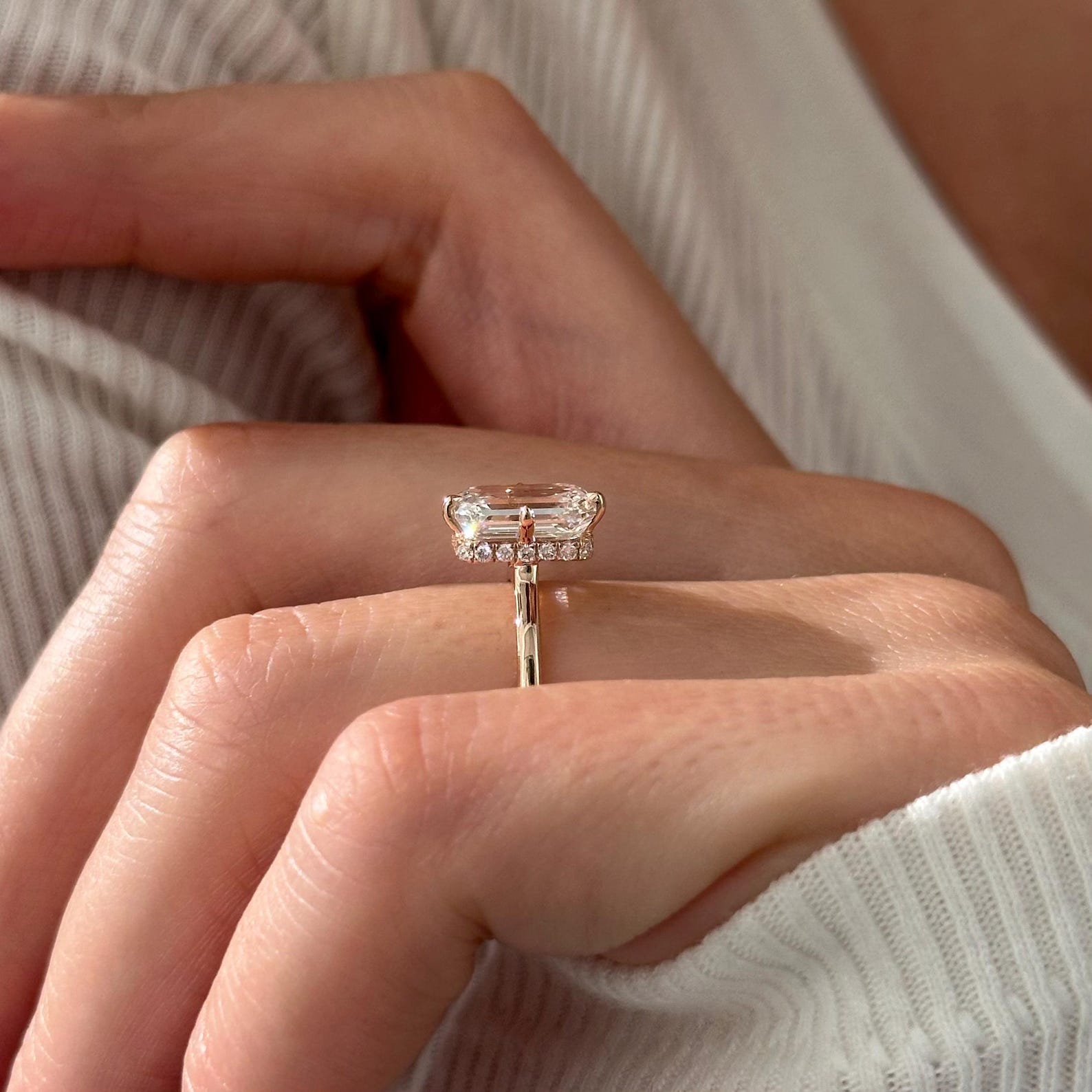 2 CT Round Halo & Pave Lab Grown Diamond Engagement Ring