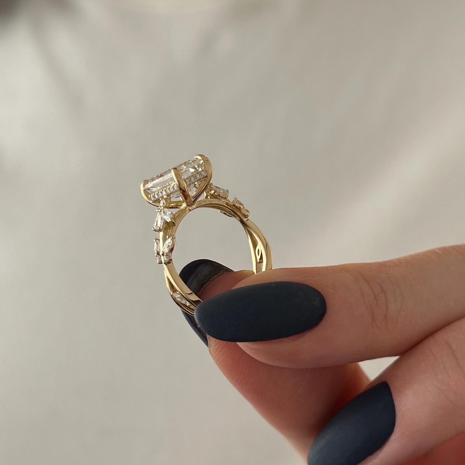 2 CT Round Halo & Pave Lab Grown Diamond Engagement Ring