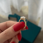 2 CT Round Halo & Pave Lab Grown Diamond Engagement Ring