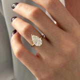 2 CT Round Halo & Pave Lab Grown Diamond Engagement Ring