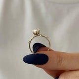 2 CT Round Halo & Pave Lab Grown Diamond Engagement Ring