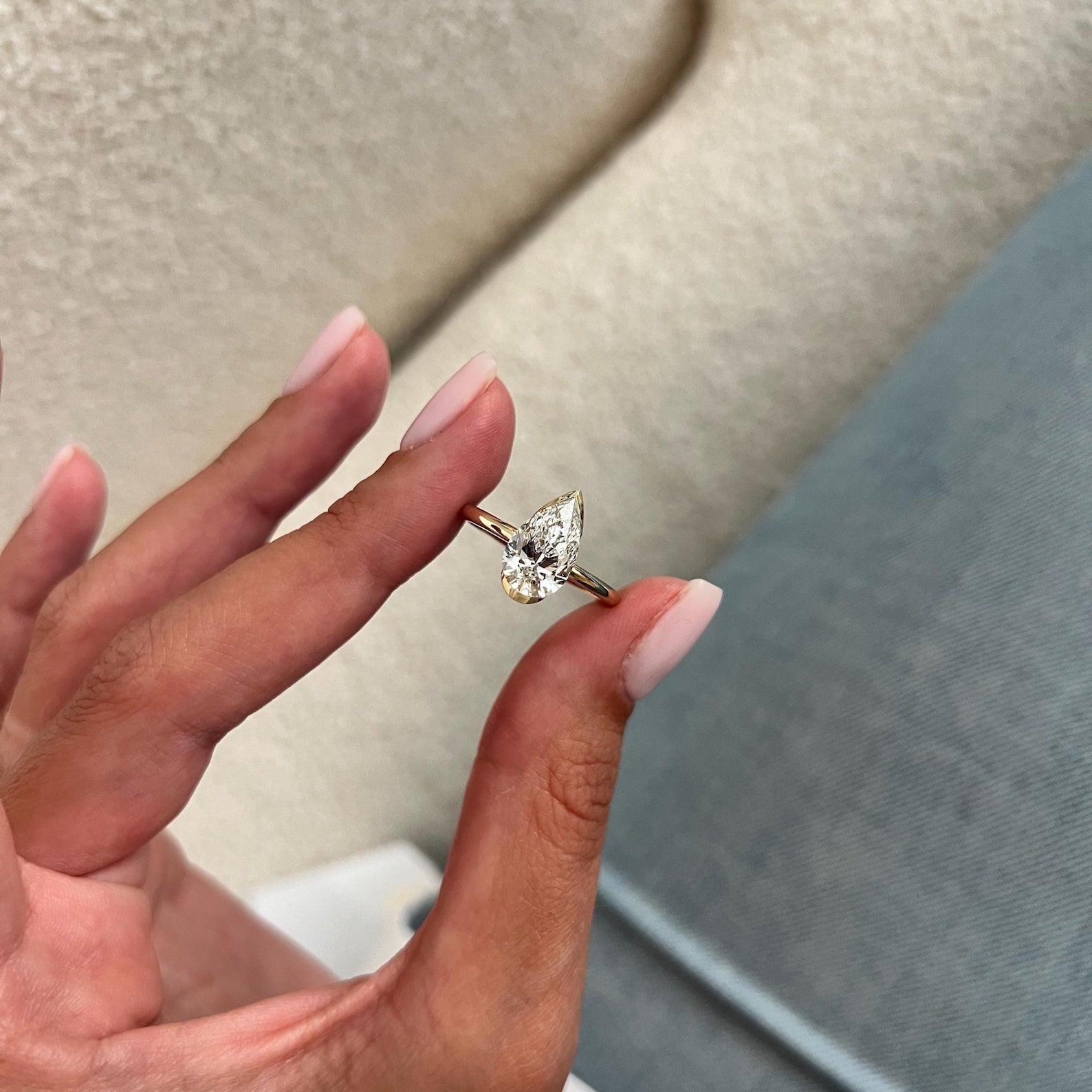 2 CT Round Halo & Pave Lab Grown Diamond Engagement Ring