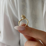 2 CT Round Halo & Pave Lab Grown Diamond Engagement Ring