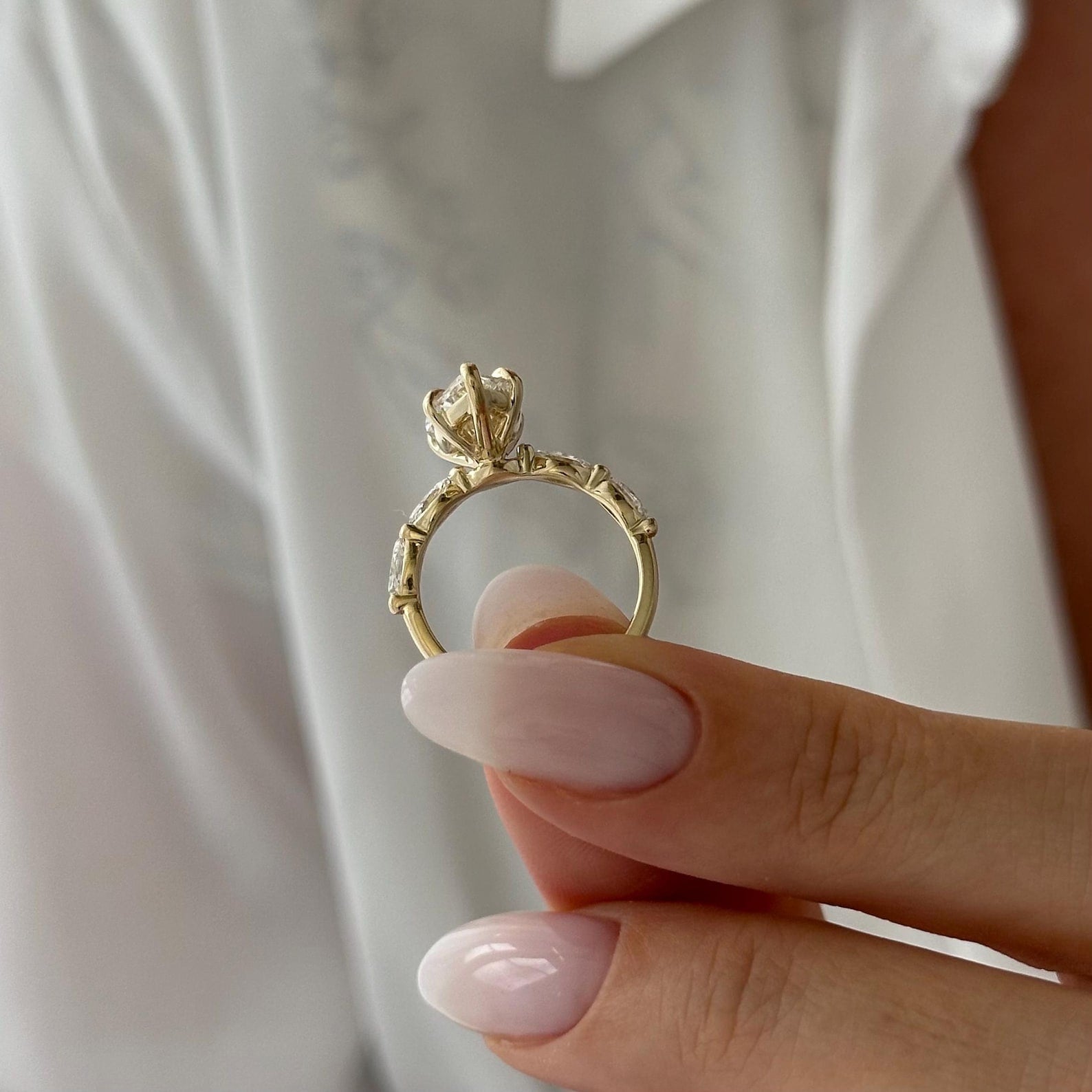 2 CT Round Halo & Pave Lab Grown Diamond Engagement Ring