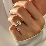 2 CT Round Halo & Pave Lab Grown Diamond Engagement Ring