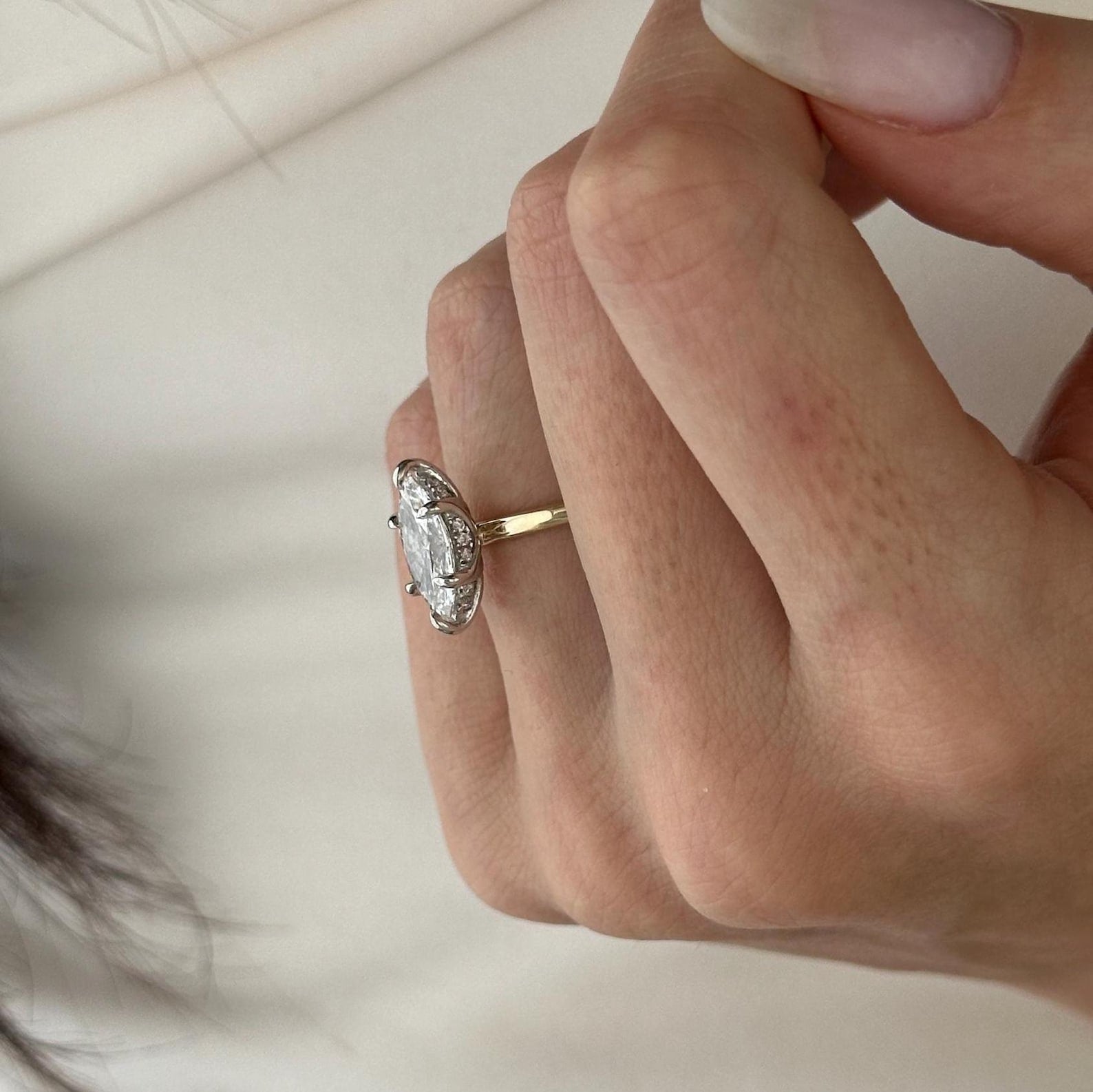 2 CT Round Halo & Pave Lab Grown Diamond Engagement Ring