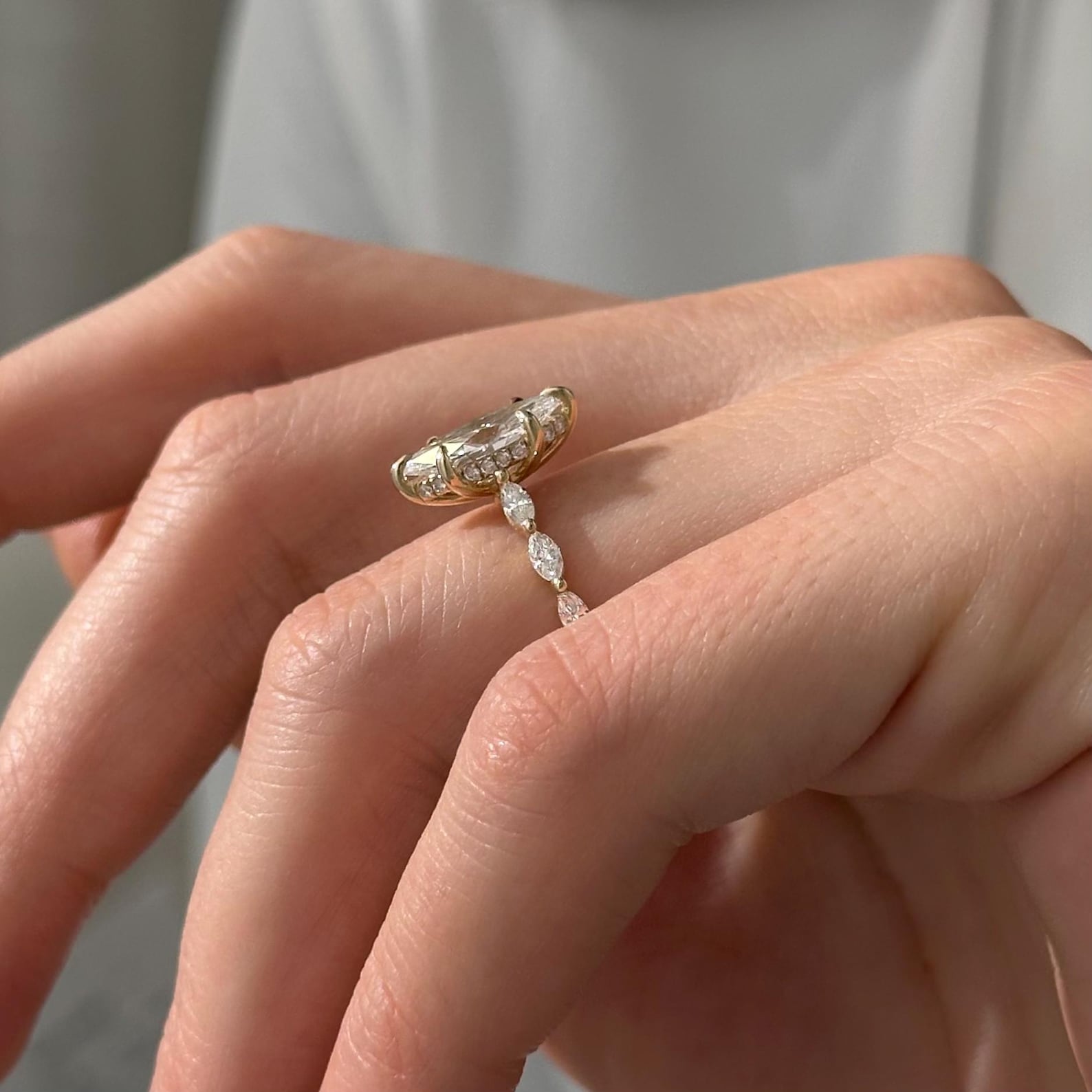 2 CT Round Halo & Pave Lab Grown Diamond Engagement Ring