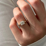 2 CT Round Halo & Pave Lab Grown Diamond Engagement Ring