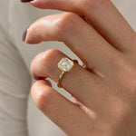 2 CT Round Halo & Pave Lab Grown Diamond Engagement Ring