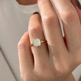 2 CT Round Halo & Pave Lab Grown Diamond Engagement Ring