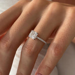 2 CT Round Halo & Pave Lab Grown Diamond Engagement Ring