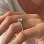 2 CT Round Halo & Pave Lab Grown Diamond Engagement Ring