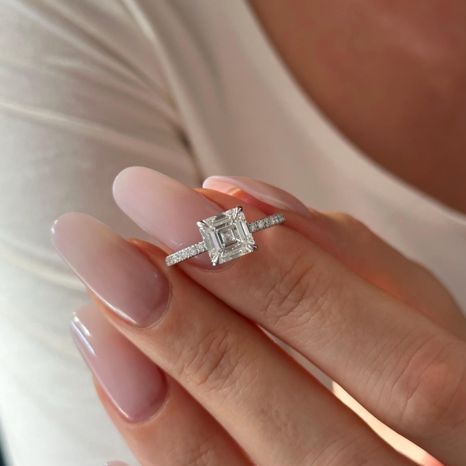 2 CT Round Halo & Pave Lab Grown Diamond Engagement Ring