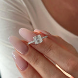 2 CT Round Halo & Pave Lab Grown Diamond Engagement Ring