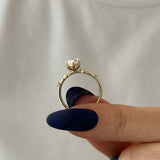 2 CT Round Halo & Pave Lab Grown Diamond Engagement Ring