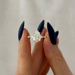 2 CT Round Halo & Pave Lab Grown Diamond Engagement Ring