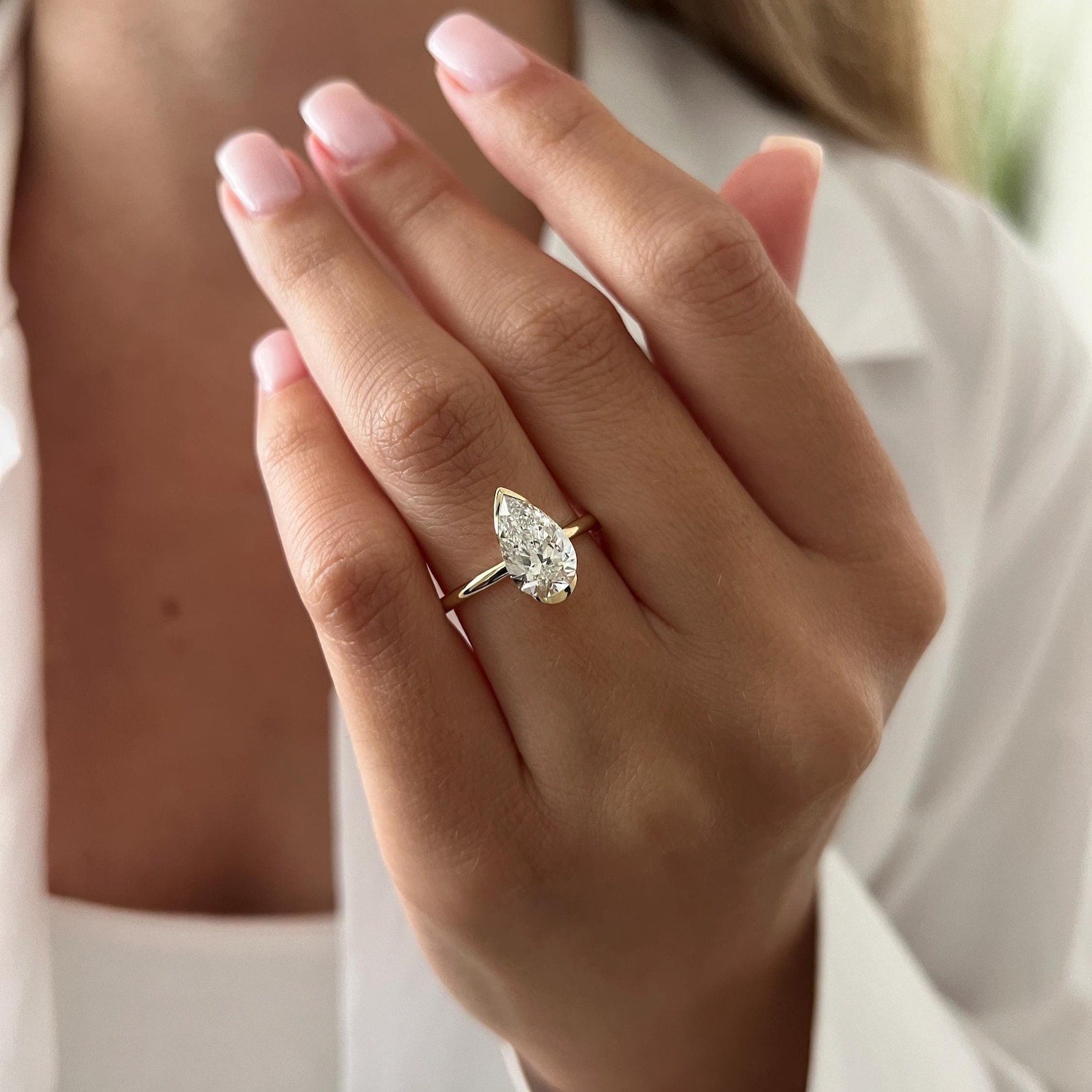 2 CT Round Halo & Pave Lab Grown Diamond Engagement Ring