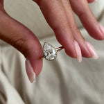 2 CT Round Halo & Pave Lab Grown Diamond Engagement Ring
