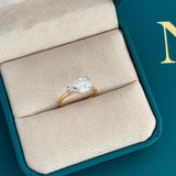 2 CT Round Halo & Pave Lab Grown Diamond Engagement Ring