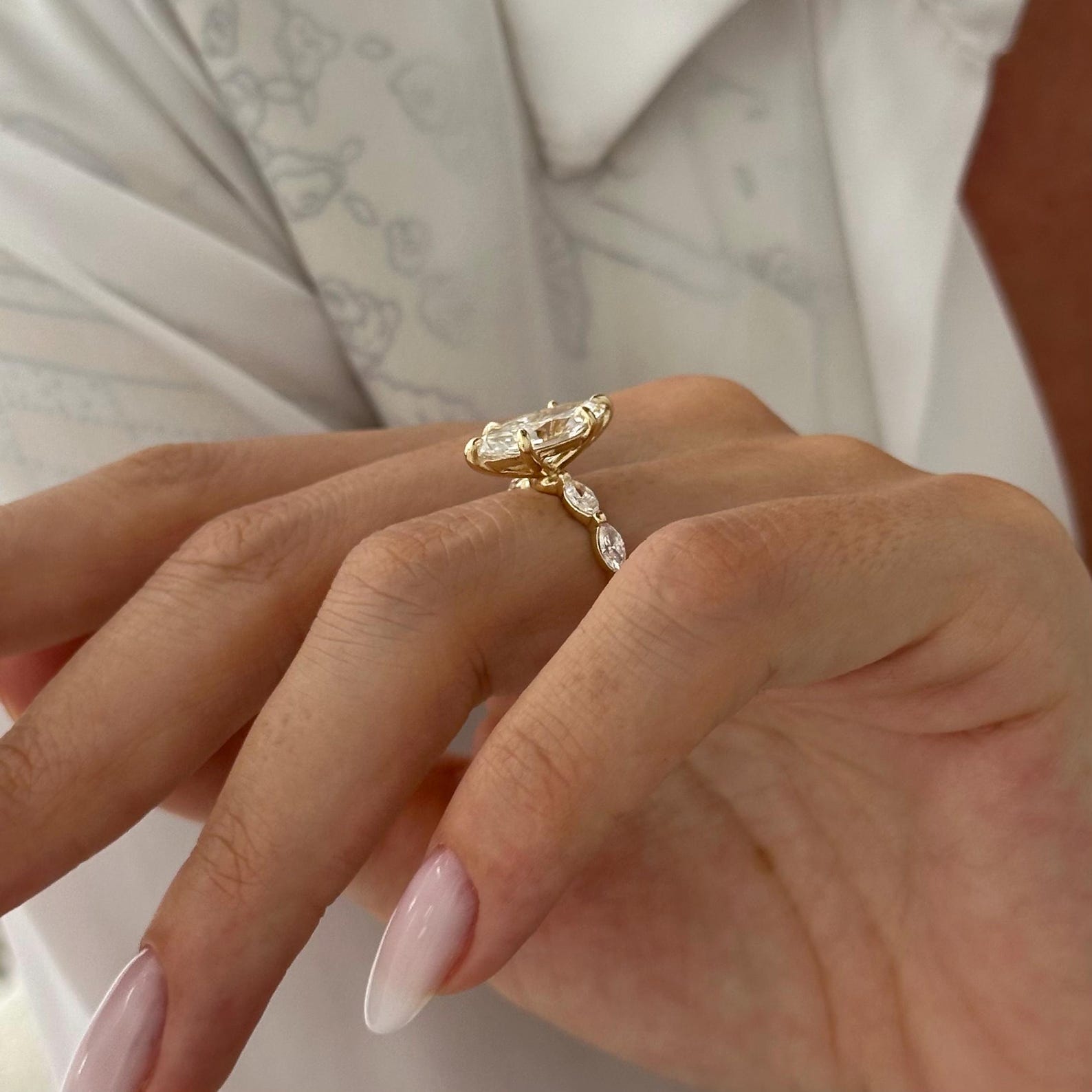 2 CT Round Halo & Pave Lab Grown Diamond Engagement Ring