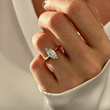 2 CT Round Halo & Pave Lab Grown Diamond Engagement Ring