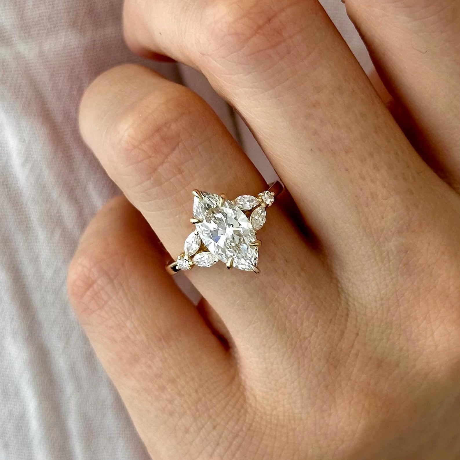 2 CT Round Halo & Pave Lab Grown Diamond Engagement Ring