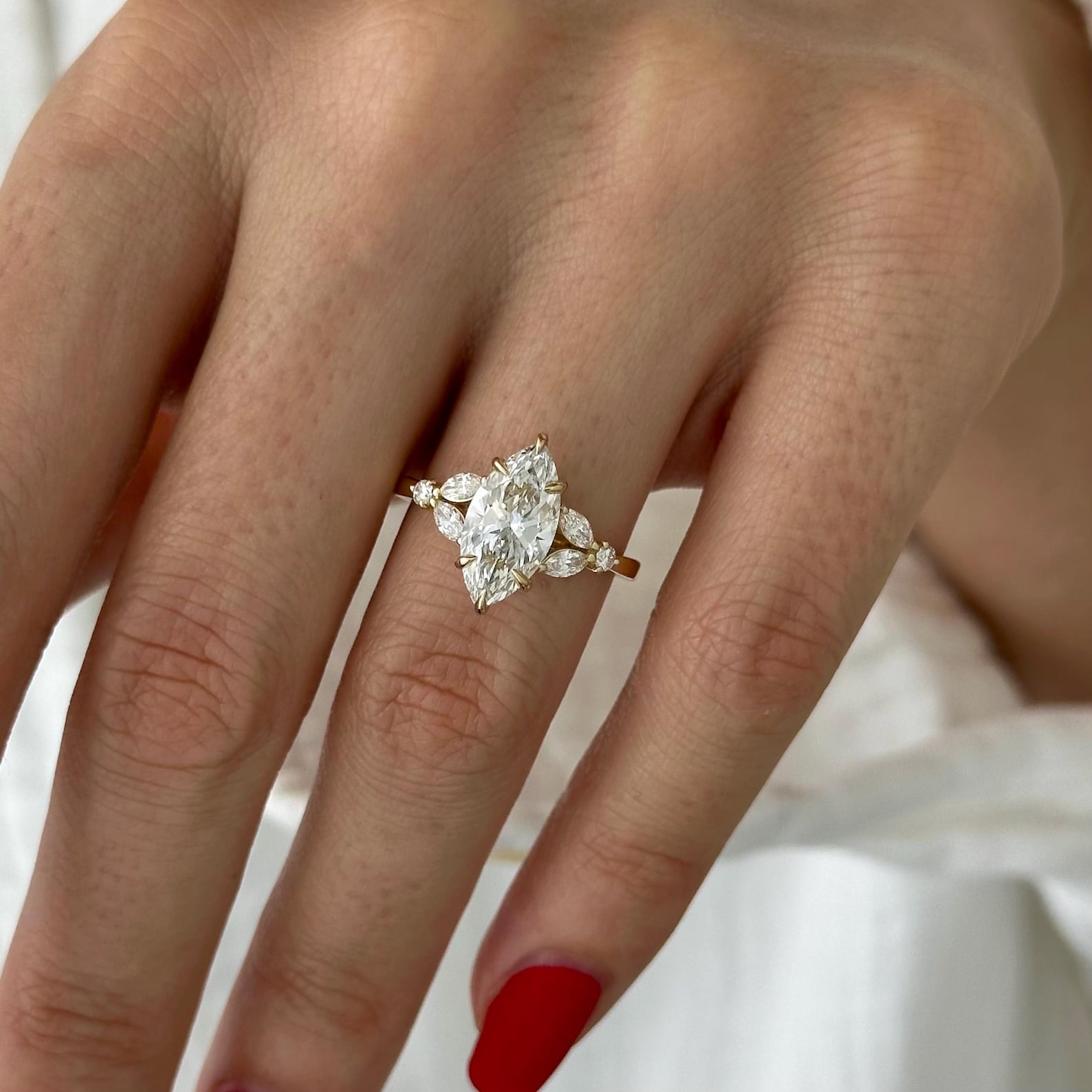 2 CT Round Halo & Pave Lab Grown Diamond Engagement Ring