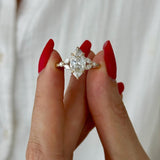 2 CT Round Halo & Pave Lab Grown Diamond Engagement Ring