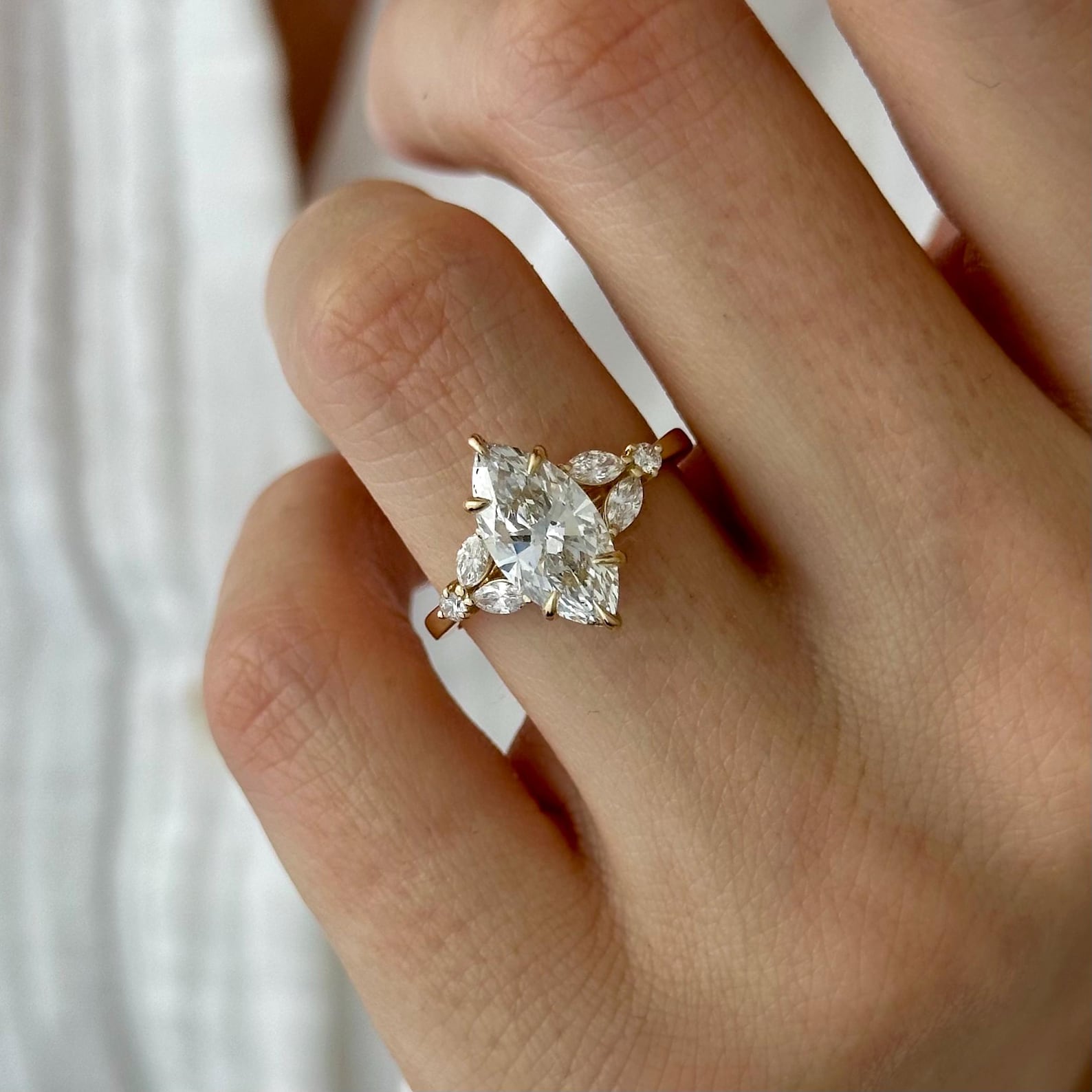 2 CT Round Halo & Pave Lab Grown Diamond Engagement Ring