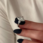 2 CT Round Halo & Pave Lab Grown Diamond Engagement Ring