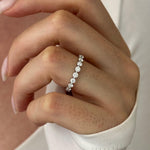 0.3 TCW Round Half Eternity Lab Grown Diamond Wedding Band