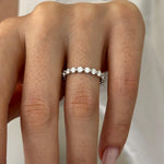 0.3 TCW Round Half Eternity Lab Grown Diamond Wedding Band