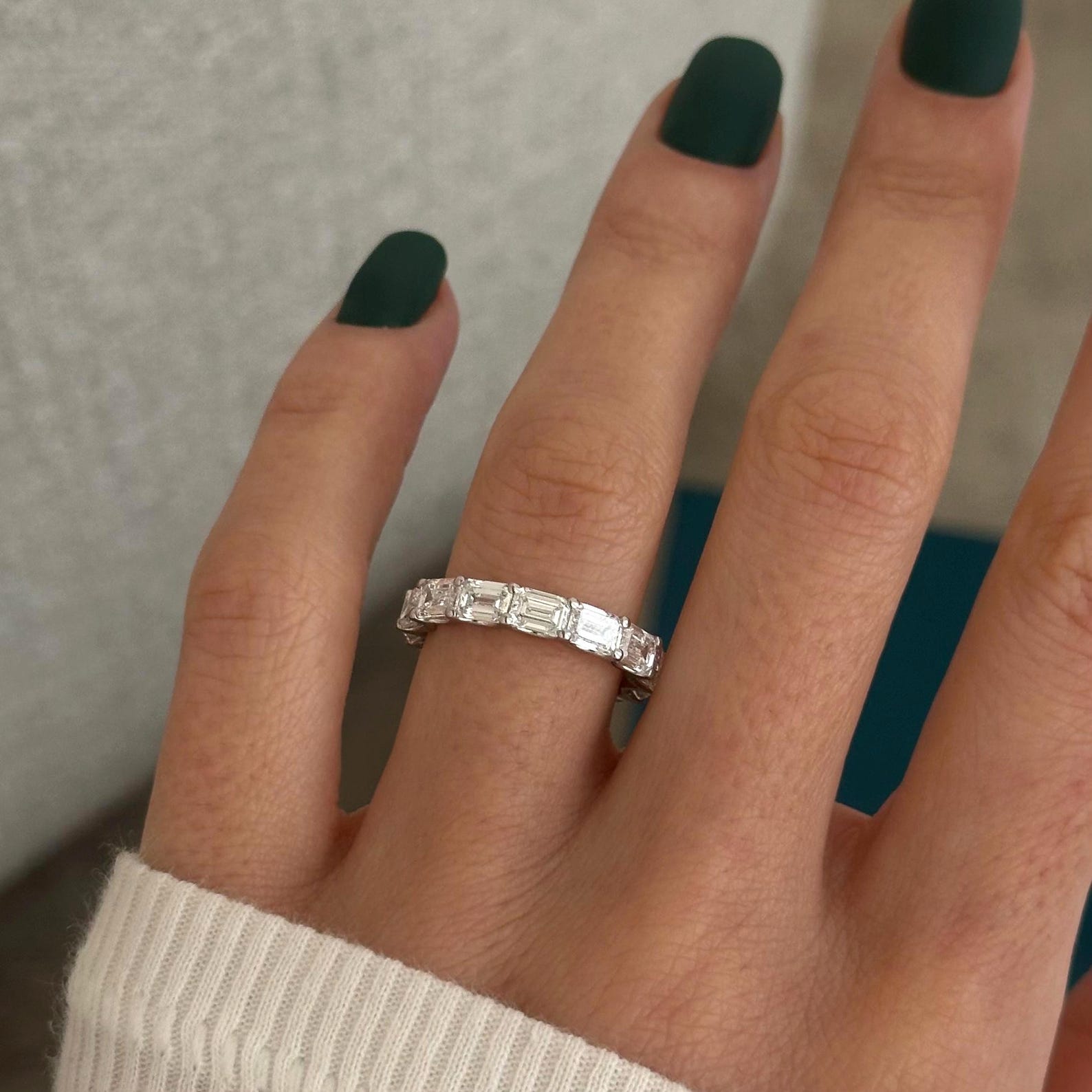 0.3 TCW Round Half Eternity Lab Grown Diamond Wedding Band