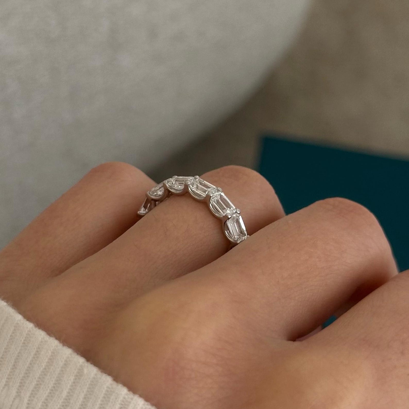 0.3 TCW Round Half Eternity Lab Grown Diamond Wedding Band