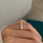 0.3 TCW Round Half Eternity Lab Grown Diamond Wedding Band