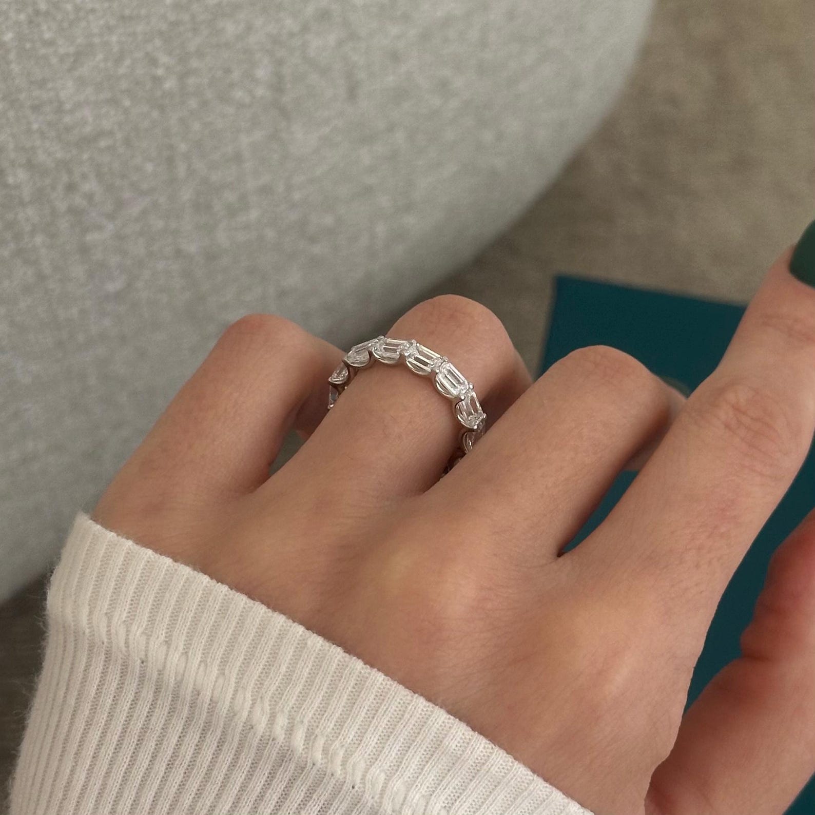 0.3 TCW Round Half Eternity Lab Grown Diamond Wedding Band