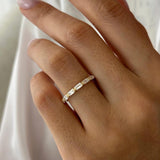 0.3 TCW Round Half Eternity Lab Grown Diamond Wedding Band
