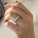 0.3 TCW Round Half Eternity Lab Grown Diamond Wedding Band
